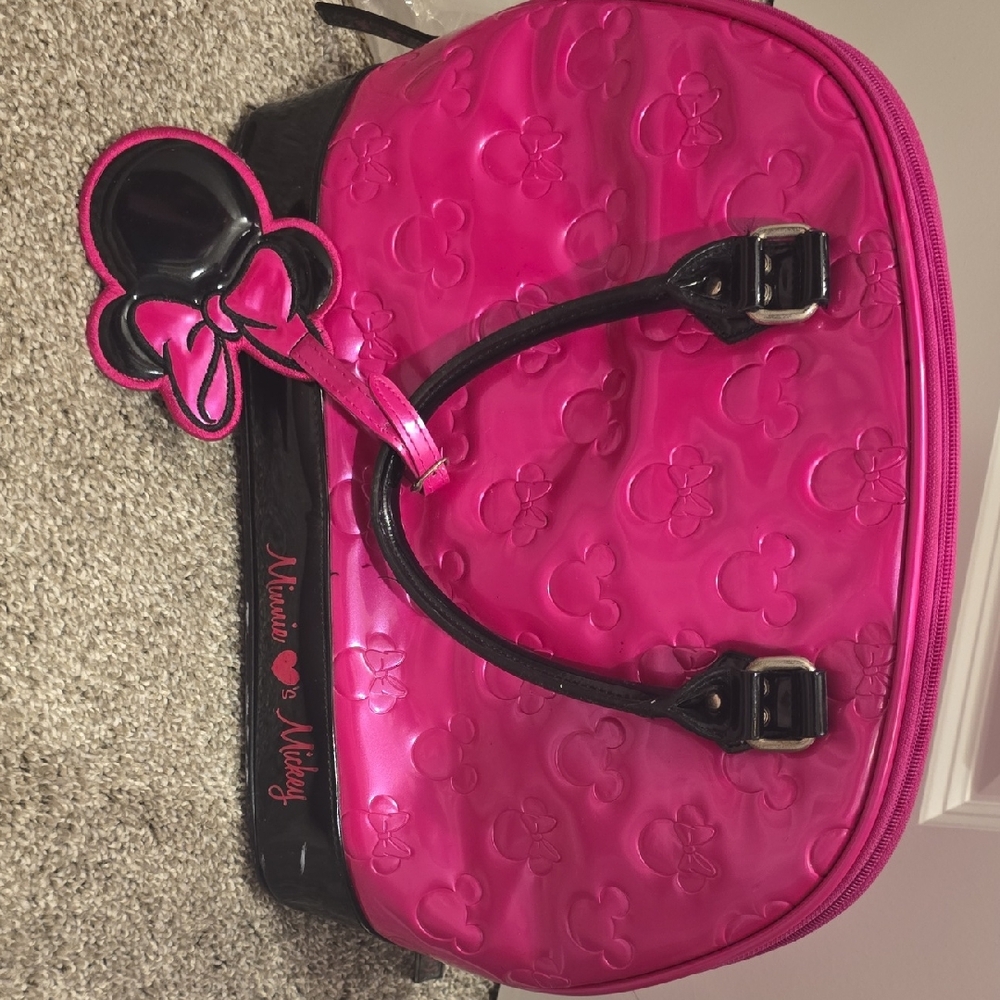 Pink Embossed Dome Satchel